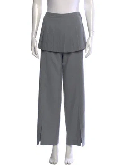 Pre-owned Sandy Liang Wide Leg Pants In Grey