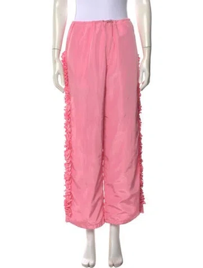 Pre-owned Sandy Liang Wide Leg Pants In Pink
