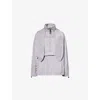 Sandy Liang Womens Grey Siena Hooded Woven Track Jacket In Gray