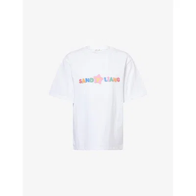 SANDY LIANG WOMENS WHITE TOY GRAPHIC-PRINT COTTON T-SHIRT
