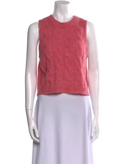 Pre-owned Sandy Liang Wool Crew Neck Sweater In Pink