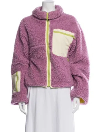 Pre-owned Sandy Liang Wool Jacket In Purple