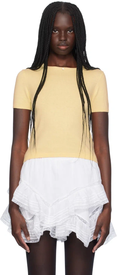 Sandy Liang Yellow Donny Sweater In 770 Peardrop