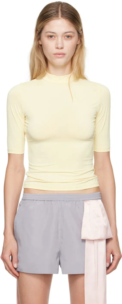 Sandy Liang Yellow Lillian T-shirt In 790 Butter