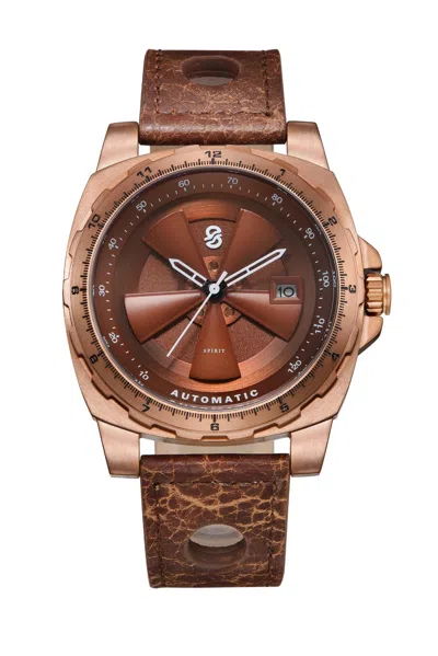 Pre-owned Sangamon Watch Company Custom Route 66 Watches - Mother Road Brown 44mm Men's Automatic