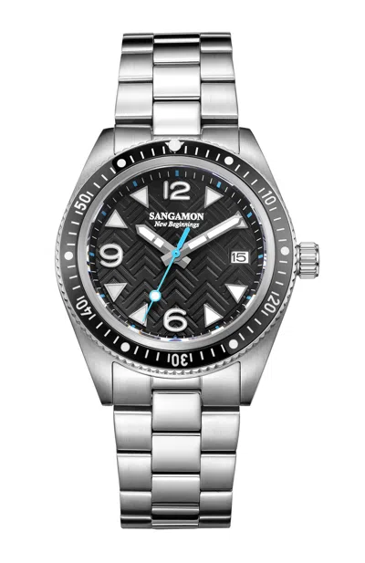 Pre-owned Sangamon Watch Company Lewis And Clark Automatic Mens Diver Watches - Grand Expedition Black 42mm