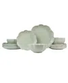 Sango Bethany Green 12-pc. Dinnerware Set, Service For 4 In Green