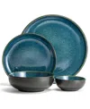 Sango Resona 16 Piece Dinnerware Set, Service For 4 In Blue