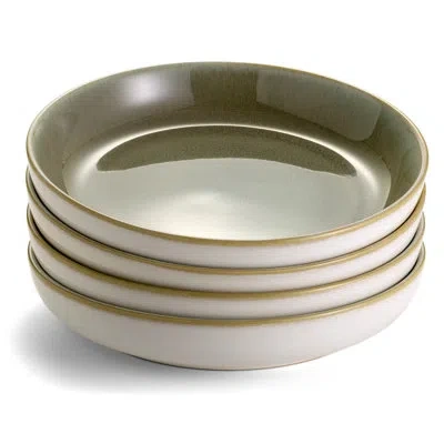 Sango Resona  Moss Pasta Bowl In Green;gold;cream