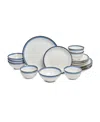 Sango Siterra Santorini 16-pc. Dinnerware Set, Service For 4 In Blue