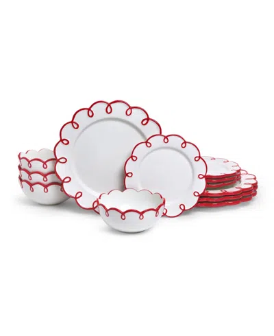 Sango Splash Of Cheers 12-pc. Dinnerware Set, Service For 4 In Red