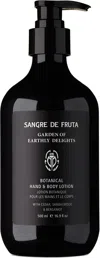 Sangre De Fruta Garden Of Earthly Delights Signature Botanicals Hand & Body Lotion, 500 ml In N/a