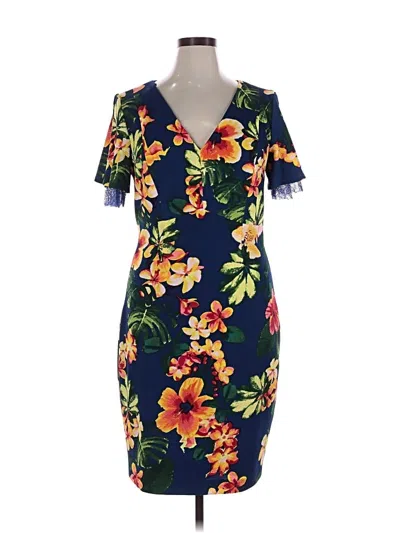 Pre-owned Sangria Cocktail Dress In Blue