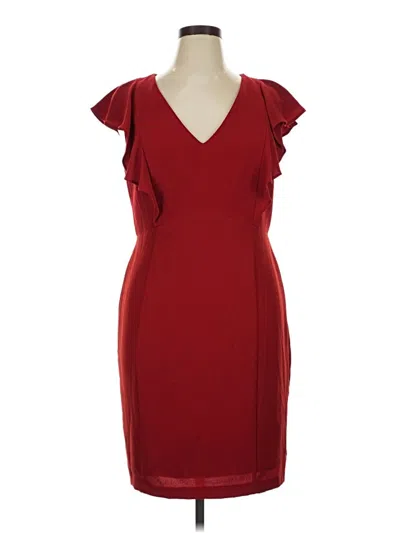 Pre-owned Sangria Cocktail Dress In Burgundy