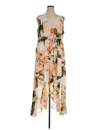 Pre-owned Sangria Cocktail Dress In Ivory