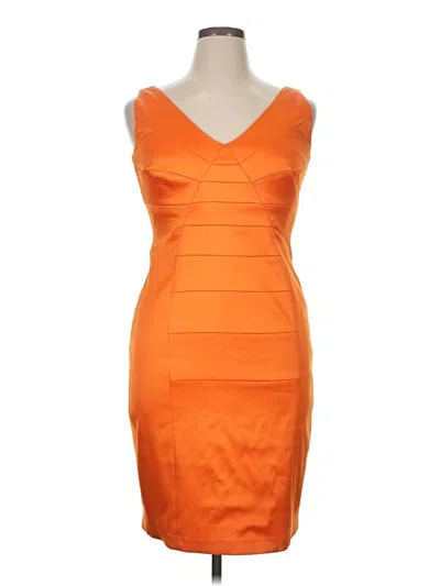 Pre-owned Sangria Cocktail Dress In Orange