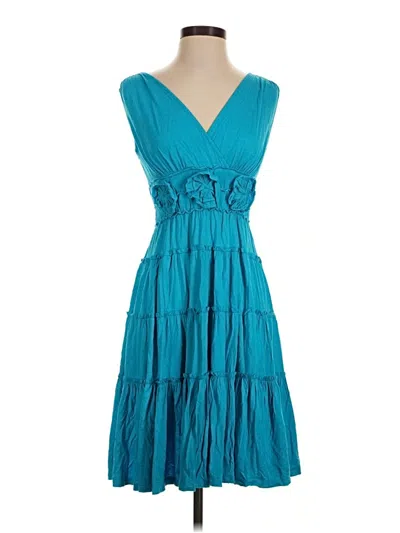 Pre-owned Sangria Cocktail Dress In Teal