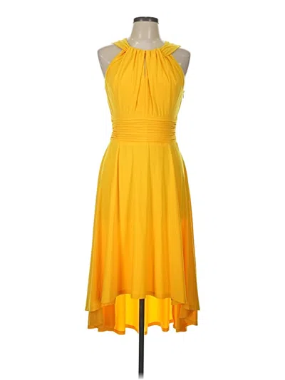 Pre-owned Sangria Cocktail Dress In Yellow