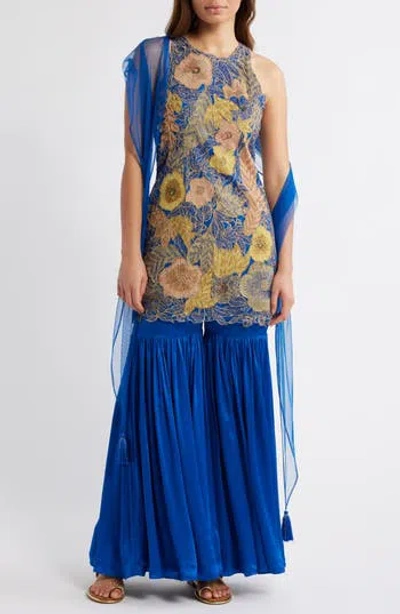 Sani Nidhi Satin Gharara With Georgette Dupatta