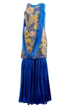 Sani Nidhi Satin Gharara With Georgette Dupatta In Blue