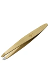 Sania's Brow Bar Slant Tip Tweezers In Metallic Gold