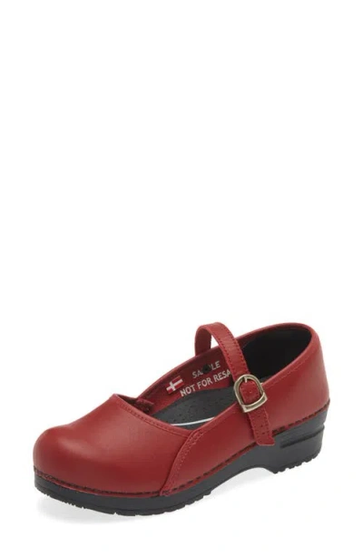 Sanita Clare Mary Jane Clog In Red