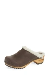 Sanita Hese Genuine Shealing Lined Clog In Gray