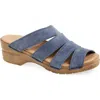 Sanita Monika Platform Slide Sandal In Blue