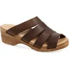 Sanita Monika Platform Slide Sandal In Brown