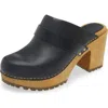 Sanita Peleni Block Heel Clog In Black