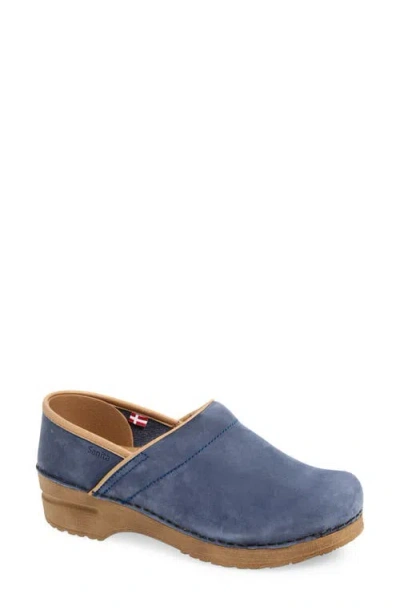 Sanita Professional Leather Clog In Blue