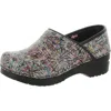 Sanita Rumney Womens Faux Leather Slip On Clogs In Multi