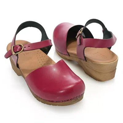 Sanita Sansi Clogs Women's Eu 40 Red Adjustable Buckle Closed Toe Shoes Zpo2290