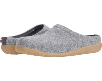 Sanita Women's  Lodge Slippers Slate Wool Waterproof Closed Toe Slide Zap1352 In Gray