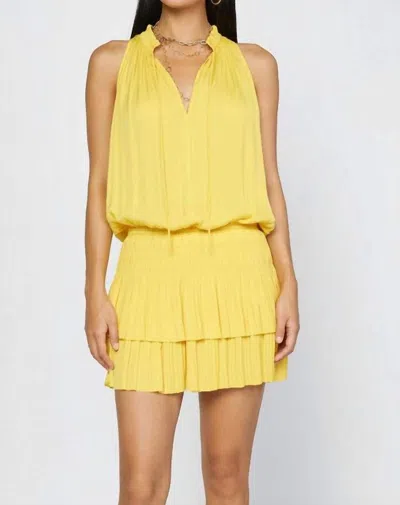 Sanity Style Clementine Drop Waist Dress In Yellow