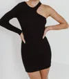 Sanity Style Kerry One Sleeve Dress In Black