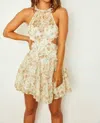 Sanity Style Meghan Double Cutout Dress In Green/pink