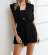 Sanity Style Sola Ruffle Romper In Black
