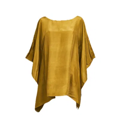 Saniya Khan Women's Gold Vogue Poncho Top