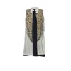 Saniya Khan Women's Neutrals Autumnal Jewel Charmeuse Vest Dress In Yellow