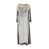 Saniya Khan Women's White Golden Sketch In White