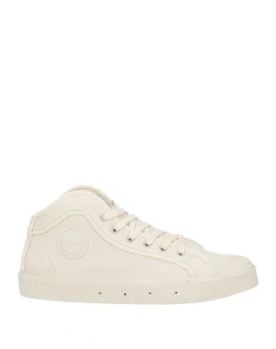 Sanjo Man Sneakers Ivory Size 8 Textile Fibers In White