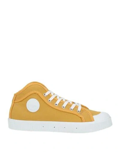 Sanjo Man Sneakers Ocher Size 8 Textile Fibers In Yellow