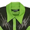 Sankuanz Contrast Green Button-down Shirt In Green