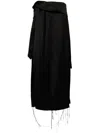 Sankuanz Raw Edge Skirt In Black