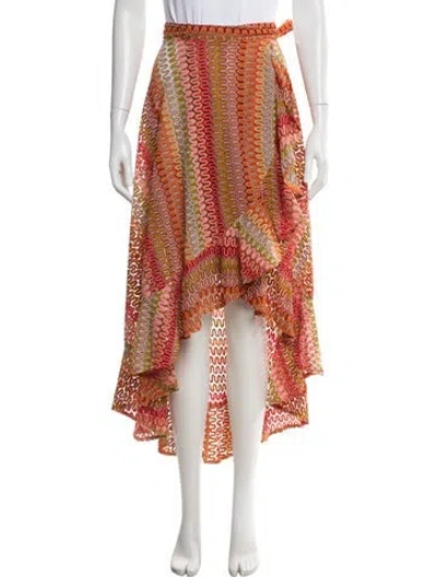 Pre-owned Sanlier Patterned Ruffle Embellishment Cover-up In Multi
