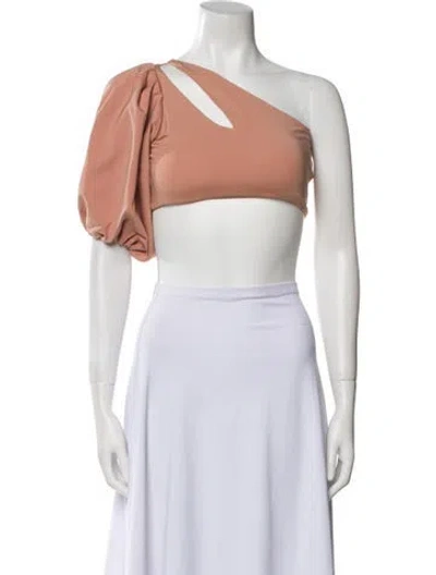 Pre-owned Sanlier Printed Off-the-shoulder Blouse W/ Tags In Neutral