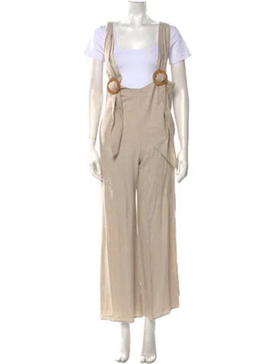 Pre-owned Sanlier Scoop Neck Jumpsuit W/ Tags In Neutral