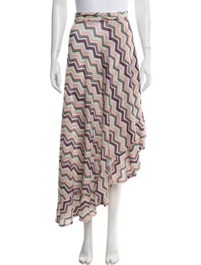 Pre-owned Sanlier Striped Ruffle Embellishment Cover-up W/ Tags In Multi