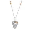 Sanrio Hello Kitty 18k White And Rose Gold 0.57ct Diamond Pendant Necklace Sn23-052825 In Metallic